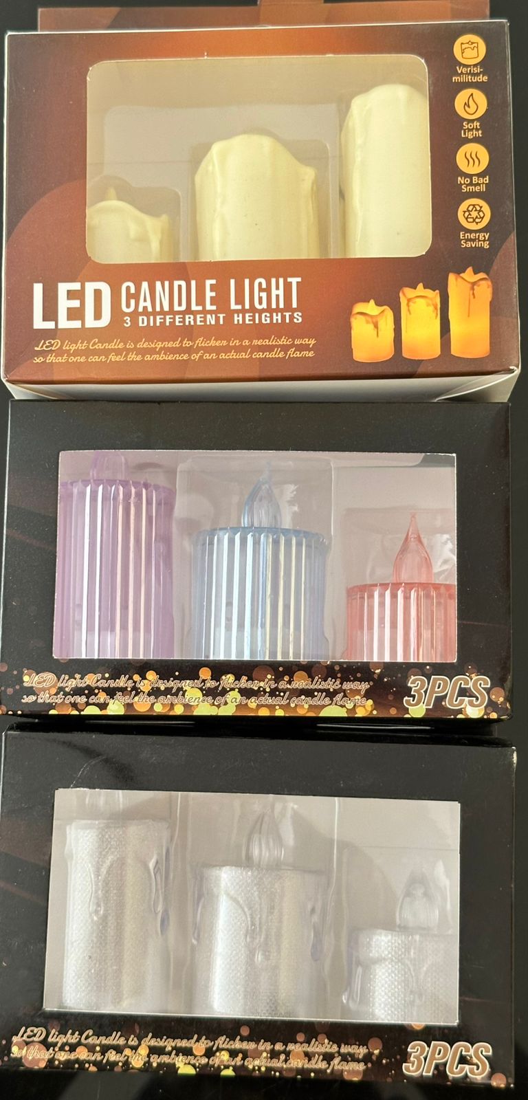 🌈 Colorful Kids Party Candles (3 pieces )