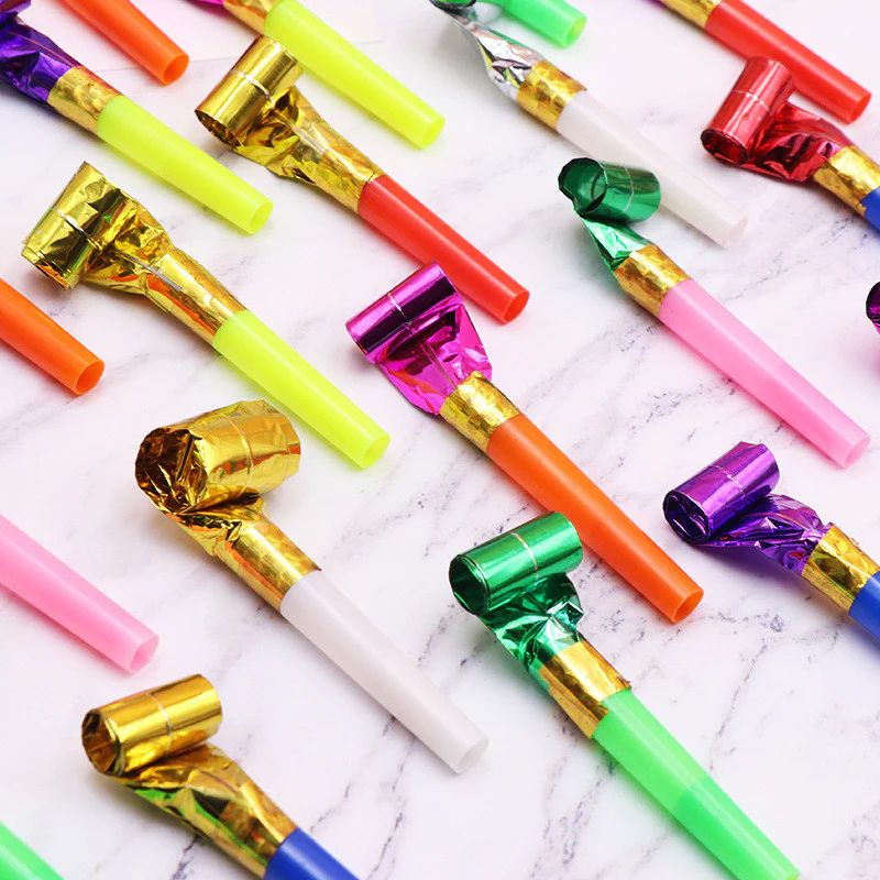 Kids Colorful Party Whistles - 10 pcs