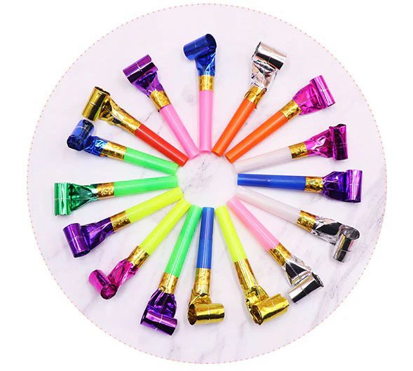 Kids Colorful Party Whistles - 10 pcs