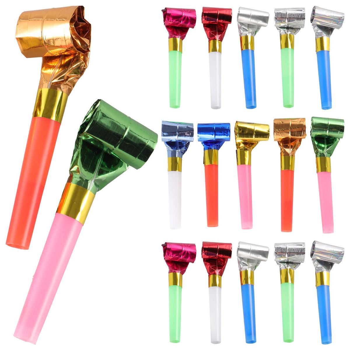 Kids Colorful Party Whistles - 10 pcs