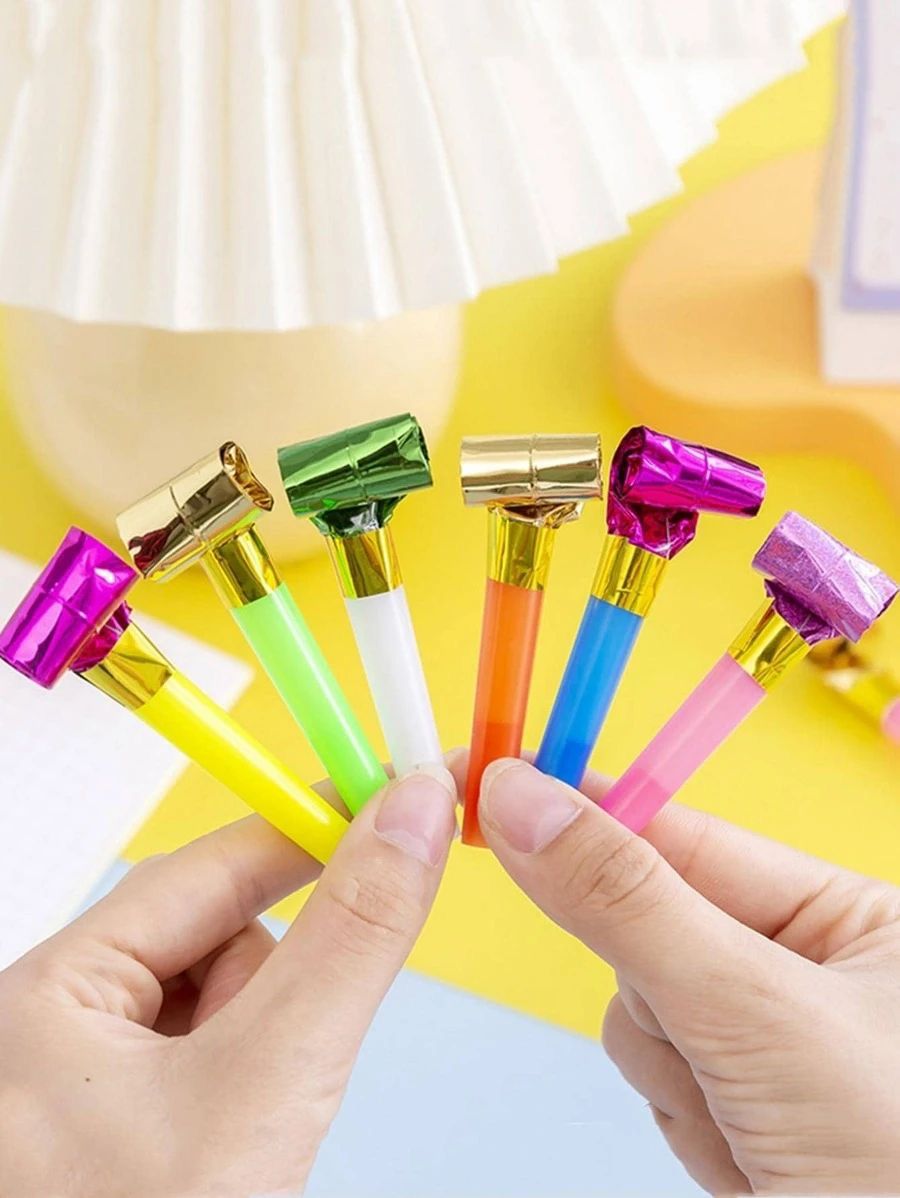 Kids Colorful Party Whistles - 10 pcs